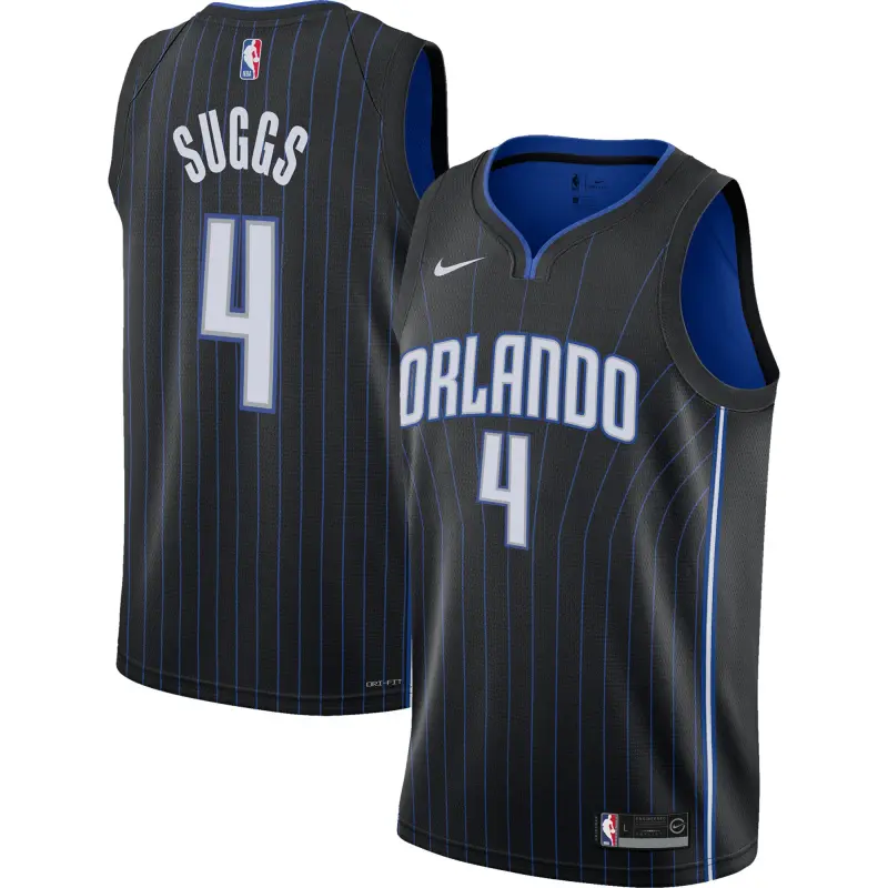 youth orlando magic jalen suggs nike black swingman jersey - icon edition